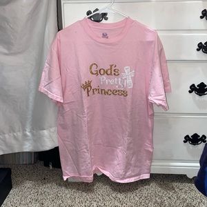XL Pink Gods Pretty Princess Womens tee